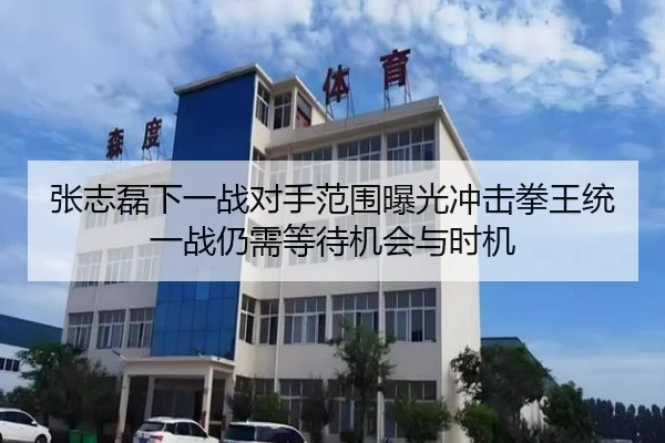 张志磊下一战对手范围曝光冲击拳王统一战仍需等待机会与时机